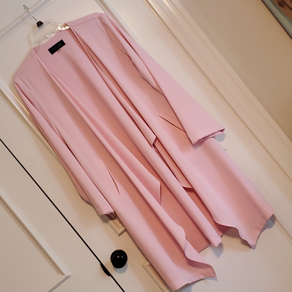 Pink Evan Picone duster jacket.